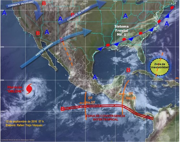 De acuerdo con los expertos, el fenómeno meteorológico, que llegó a ser huracán categoría 2 en la escala Saffir-Simpson, continuará perdiendo fuerza en las próximas horas y cada vez más adentrado en el Pacífico.
(EFE)