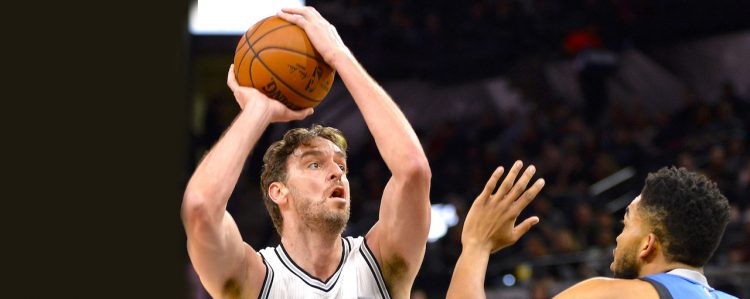 El jugador Gasol de los Spurs lideran con autoridad la NBA