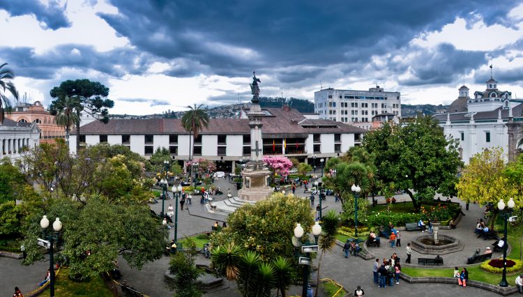 Vista aerea de la Plaza de la Independencia en Quito. (Dreamstime)