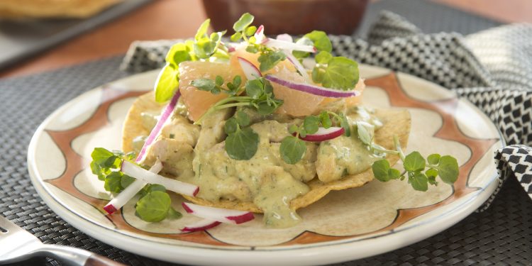 Sirva el pollo sobre las tostadas y decore con la ensalada de berro. Si lo desea, rocíe con jugo de limón.
(Cortesía Vivemejor)