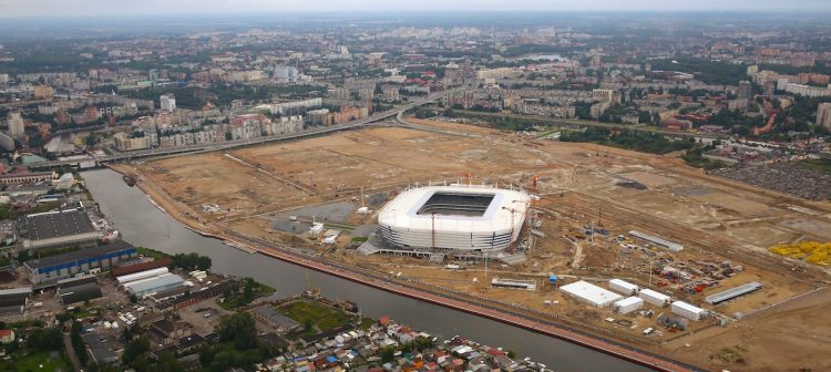 Vista area del Estadio Kaliningrad en Kaliningrad, Russia EFE/EPA/TATYANA ZENKOVICH