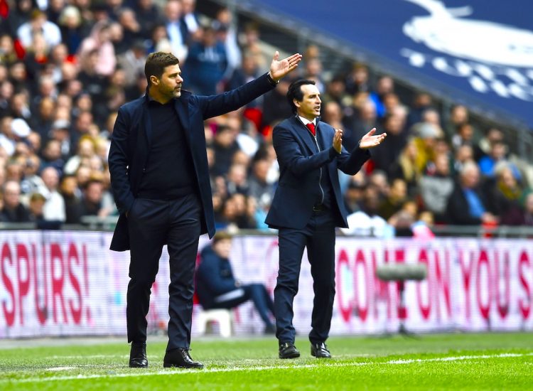 A la derecha el tecnico Mauricio Pochettino, actual entrenador del Tottenham