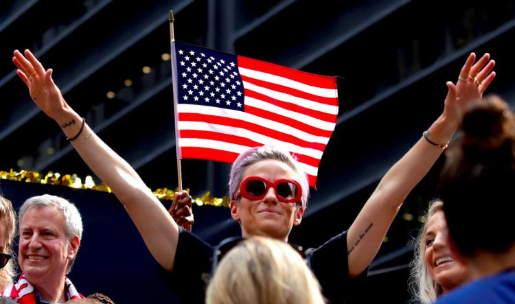 US Women's National Soccer team victory parade in New York