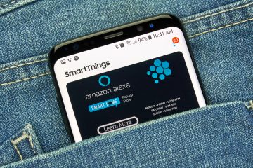 MONTREAL, CANADA - December 23, 2018: Amazon Alexa and SmartThings android app on Samsung s8 screen. Amazon Alexa, is a virtual assistant developed by Amazon. (Dreamstime)