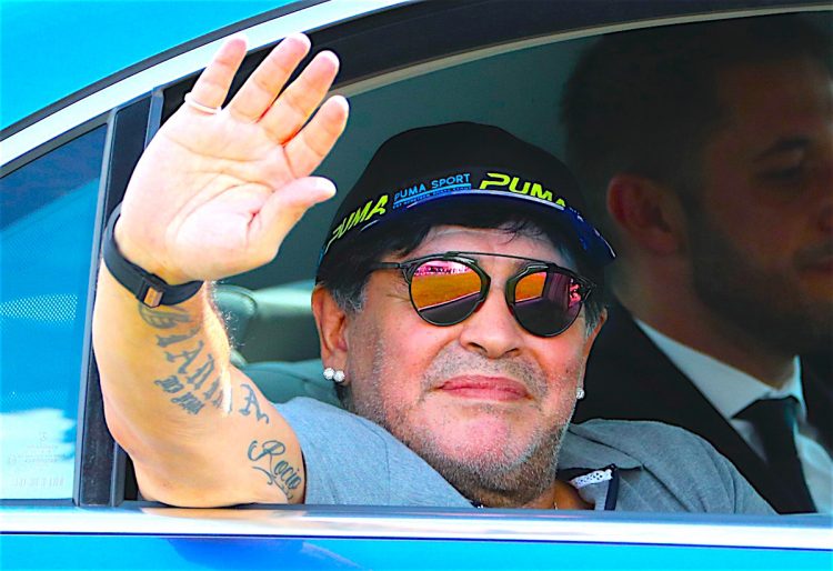 El astro argentino Diego Armando Maradona