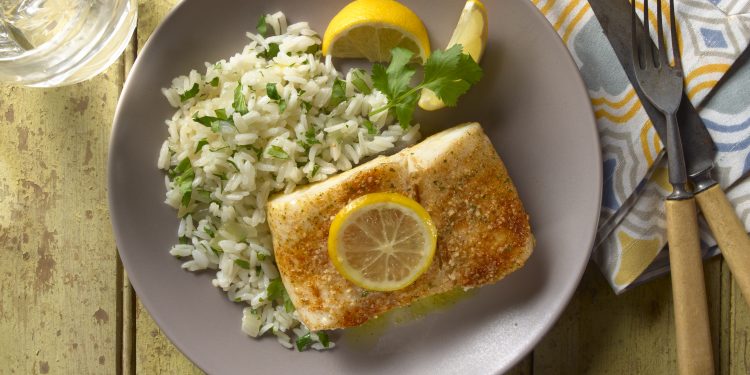 Halibut con Limón y Cilantro.