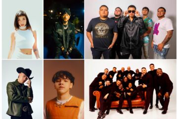 Composición de seis fotografías cedidas por Telemundo donde aparecen de izquierda a derecha: la cantante argentina María Becerra, el puertorriqueño Yandel, el colombiano Luis Alfonso, la estrella emergente Xavi, el grupo de música regional mexicana Fuerza Regida, y el Grupo Niche que serán algunos de los artistas que actuarán en la ceremonia de los premios Latin Billboard, que se celebrarán en Miami, en el sur de Florida (EE. UU). La organización de la gala, que se emitirá el 20 de octubre por Telemundo, dio a conocer este jueves la primera ronda de los artistas que subirán al escenario. EFE/Telemundo