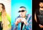 Composición de tres fotografías cedidas por Telemundo donde aparece la cantante colombiana Karol G, el puertorriqueño Bad Bunny (c) y el mexicano Peso Pluma que lideran las nominaciones a los Latin Billboard. La colombiana Karol G encabezó con 17 menciones la lista de los nominados a los premios Latin Billboard, que se entregan el próximo 20 de octubre en Miami, seguida del puertorriqueño Bad Bunny y el mexicano Peso Pluma, con 15 cada uno. EFE/Telemundo /