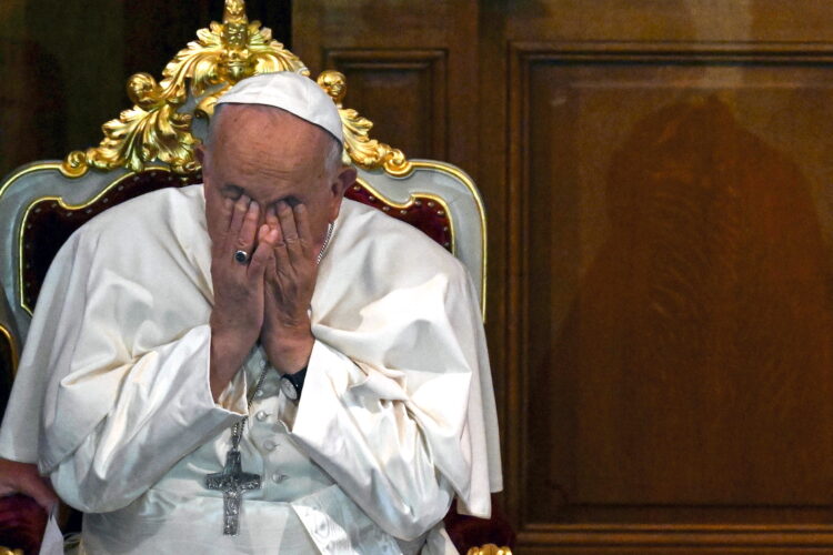 El papa Francisco afirmó este jueves desde Bruselas que los abusos a menores "son la vergüenza y la humillación de la Iglesia". (Papa, Bélgica, Luxemburgo, Bruselas, Luxemburgo) EFE/EPA/CIRO FUSCO