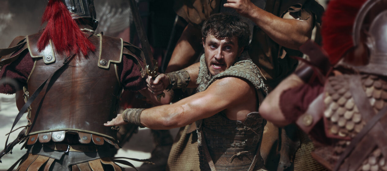 Paul Mescal plays Lucius in Gladiator II from Paramount Pictures.