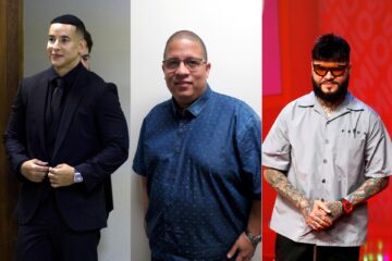 Combo de fotografías de archivo donde aparecen los cantantes Daddy Yankee (i), Héctor El Father (c), y Farruko, que pasaron de la música secular para seguir el Evangelio. EFE/J. Muñiz/T. Llorca