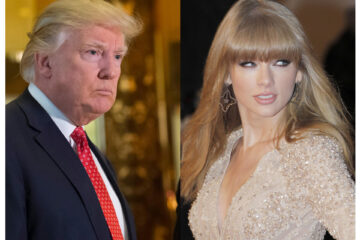 Combo de fotografías de archivo que muestra al presidente de los Estados Unidos Donald Trump y a la cantante Taylor Swift. EFE/ Archivo