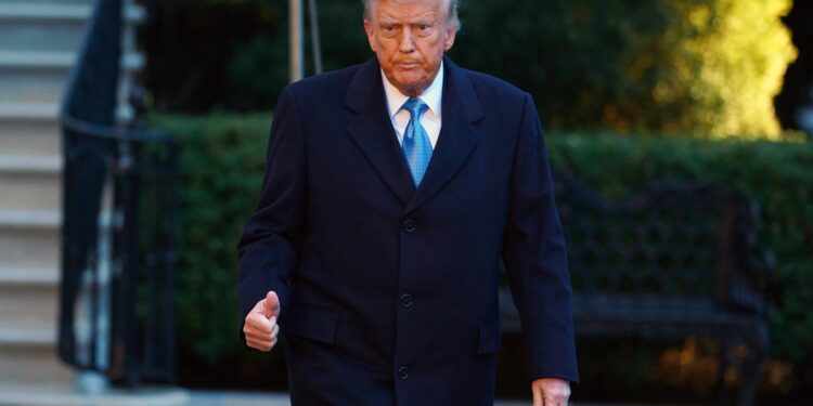 Fotografía de archivo del presidente de Estados Unidos, Donald Trump, en los jardines de la Casa Blanca, en Washington DC (EE.UU.). EFE/Will Olíver
