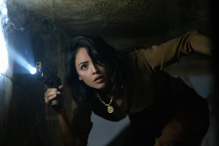 Fotograma en el que aparece la actriz Eiza González durante una escena de la película 'Fountain of Youth'. EFE/ Apple